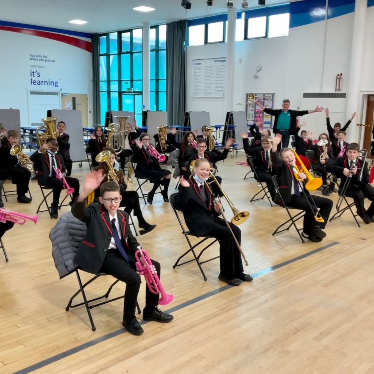 Severn Vale School Year 7 enjoy a day with Brass Band England